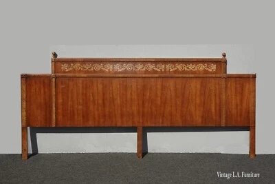 Vintage Mid Century Modern Brown Low Profile King Headboard - Image 1 of 4