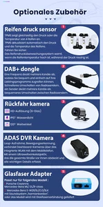 Junsun DAB+ BOX Antenne / Reverse Kamera / DVR / Fifber optic adapter 01/02 Neu - Bild 1 von 20