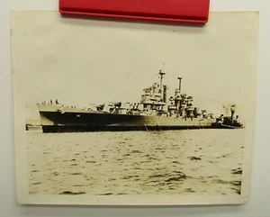 Fotografía de acorazado desconocida vintage de la Marina de los Estados Unidos brillante 8x10 - Imagen 1 de 2