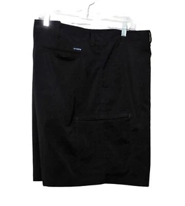 Chaps Golf Shorts 50B Actual W52 Black Flat Front Big & Tall Polyester Blend - Picture 1 of 6