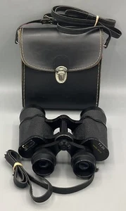 Vtg Stellar Precision 7x35 Coated Optics Binoculars Leather Case/Straps Taiwan - Picture 1 of 14