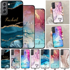 Marble Personalised Case Printed Phone Cover For Samsung Galaxy S23 S24 S25 Plus - Picture 1 of 75