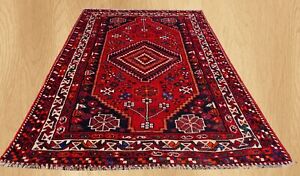 New ListingAuthentic Hand Knotted Vintage Shrz Wool Area Rug 5.5 x 3.9 Ft (715 Ger)
