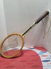 Vintage Spalding Tennis Racket Pancho Gonzales Autograph All White Ashbow Medium