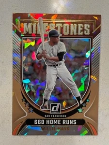 WILLIE MAYS Giants 2024 Donruss Baseball Milestones GOLD ICE #6/10 - Picture 1 of 2