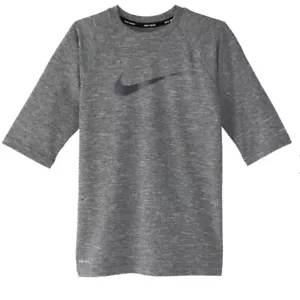 Nike Boys' Heather Hydro Half Sleeve Sun Swim Rash Guard NWT Large - Picture 1 of 3