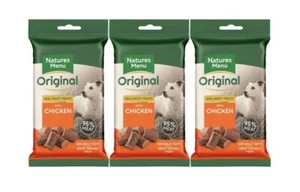 Natures Menu Dog Treats Chicken 3 Packs 95% Real Meat - Picture 1 of 1