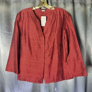 Blusa de colección Anthropologie para mujer talla mediana 100 % seda con botones - Imagen 1 de 9
