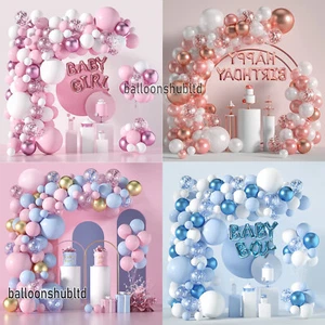 Balloon Arch Kit +Balloons Garland Birthday Wedding Party Baby Shower Decor UK - Picture 1 of 21