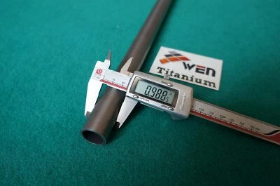 25mm Grade 2 Titanium Tube ( .984" x .078" x 40" ) Metal Tubing 1 in Round Pipe - Image 1 of 3