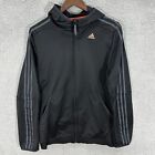 Adidas sweatshirt mens medium black full zip hoodie climatlite layers athletic