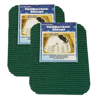 2x Spülbeckenablage grün ca. 32x40cm, Spülbeckenmatte, Abtropfmatte, Spülmatte - Bild 1 von 4
