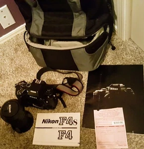Nikon F4 35mm Camera, Nikon AF Nikkor 35-135mm Telescopic Lens, Lowepro Backpack - Picture 1 of 10