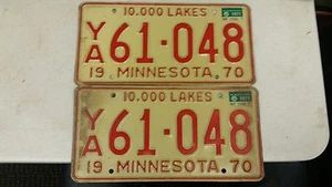 1971 Minnesota 10.000 Kennzeichen YA 61-048 Paar - Bild 1 von 1