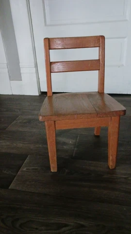 Vintage Rustic Child/Kid Solid Oak Wood School Playroom Desk Chair Cover