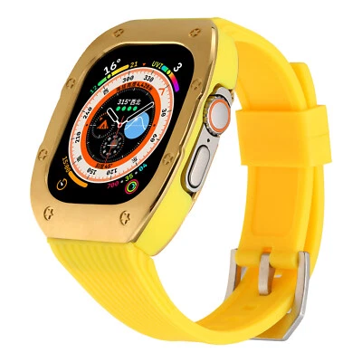 Kit de correas de silicona con bisel de acero inoxidable de 44/45 mm para Apple Watch Ultra 49 mm Foto 1 de 4