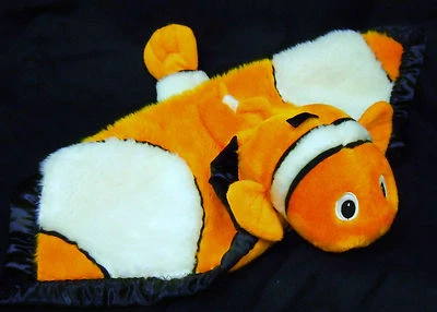 Manta de seguridad My Banky naranja pez negro mi nombre es Gabrielle Lovey Minky  Foto 1 de 4