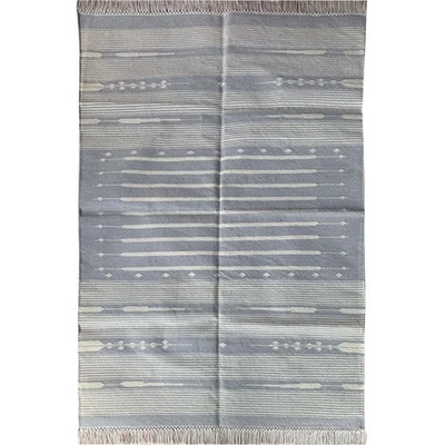 Tapete de tecido plano feito à mão 3x5 pés tapetes de assoalho naturais de algodão - Imagem 1 de 4