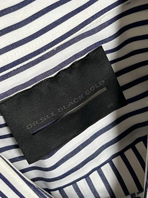 Mens Authentic DIESEL BLACK GOLD Premium Slim Fit Rare design Shirt size M NEW - Изображение 1 из 4
