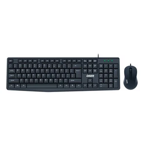 Laser Wired Keyboard Mouse Combo Full Size Ergonomic Plug and Play - Zdjęcie 1 z 11