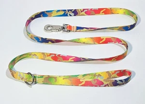 CAMO color arco iris - correa de perro de 3/4 pulgadas POLIÉSTER PREMIUM, a prueba de decoloración, HECHO EN EE. UU. - Imagen 1 de 6