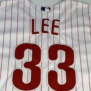 Camiseta Cliff Lee Philadelphia Phillies Talla 48 Majestuosa Cosida Botón MLB #33 - Imagen 1 de 18