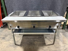 Adcraft ST-120/3 Three Open Well 2250 Watt Steam Table w/ Cutting Board - 120v