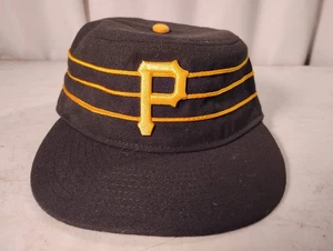 Vintage Pittsburgh Pirates Pillbox Hat Size 7 New Era Authentic 1980s Owned - Picture 1 of 9