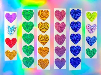 MEGA Sticker SET SAMMLUNG wie 90er Aufkleber GLITZER basteln HERZEN dekorieren - Bild 1 von 4
