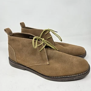 G.H. BASS & CO Tan Genuine Leather Suede Men's Chukka Pearce Ankle Boots 12D - Picture 1 of 13