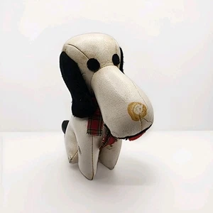 Selten Vintage Plüsch Snoopy Sägemehl gefüllt 7 Zoll groß Naugahyde Leder Japan Schaden  - Bild 1 von 12