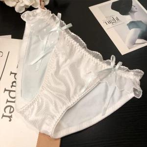 Lady Girl Japanese Underpants Brief Panties Satin Lace Sexy Lingerie Comfort - Picture 1 of 11