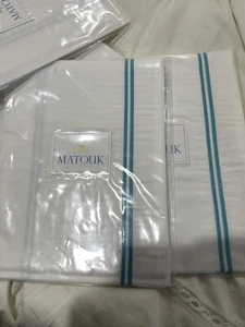Matouk India New 2pc Euro Shams 350TC Percale Sierra - Picture 1 of 5