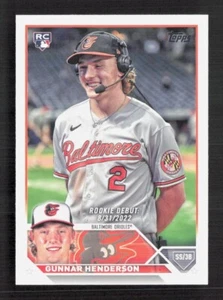 Gunnar Henderson 2023 Topps Update Rookie Debut US18 - Picture 1 of 2