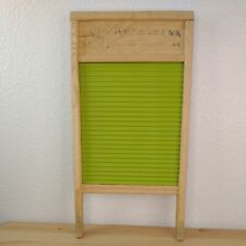 Vintage Green Wood Metal Washboard Made In Mexico