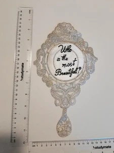 DIY Fairy Tale Snow White Queen Mirror Patch Sew On Embroidery Craft - Picture 1 of 7