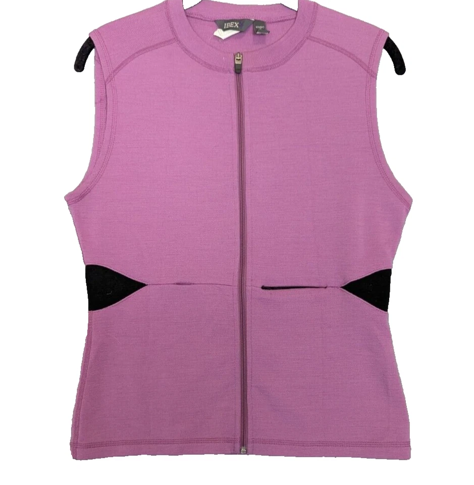 Ibex Vest Womens Small Purple Merino Wool Lightweight Outdoor Hiking Camping - Image 1 of 4