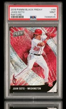 2018 panini black friday #48 juan soto rc; rapture prizm /25 rookie PSA 9 ☆ SSP