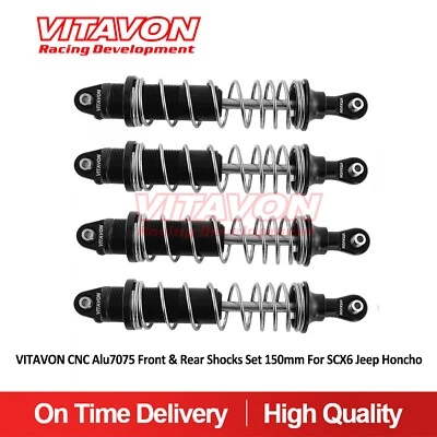 Vitavon CNC Alu7075 Front & Rear Shocks Set 150mm for SCX6 Jeep Honcho 5 colors - Image 1 of 4
