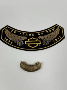 Harley Davidson Owners Group Vest Jacket Patch & Pin 30 Years Of HOG 2013 - Picture 1 of 5