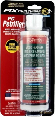PROTECTIVE COATING COMPANY PC-PETRIFIER (8oz) - Wood Hardener - Repairs Wood Damaged by Insects or Rot