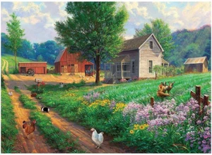 Cobble Hill 1000 Piece Puzzle - Farm Country - Sample Poster Included - Picture 1 of 12
