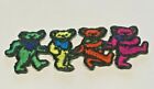 Grateful Dead Embroidered Iron On Patch Dancing Bears Small 1&quot;x 3&quot; Garcia Owsley