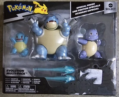 Jazwares Pokemon Select Squirtle Wartortle Blastoise Evolution Multi-Pack Foto 1 de 2