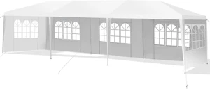 Gazebo Esterno Resistente 9X3M, Gazebo Da Giardino Con Pareti Laterali Rimovibil - Foto 1 di 12