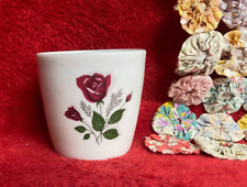 Vintage Sugar Bowl with Rose Bouquet Design by Mitterteich Bavaria No Lid