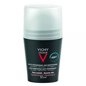VICHY Sensitive Skin 48h for Men Roll On Anti-Perspirant Deodorant [ 50ml ] - Picture 1 of 2