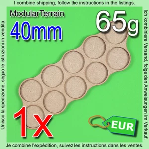 1x Movement Tray 2x5 5x2 40mm Round Bases Warhammer 40k Age Of Sigmar Apocalypse - Imagen 1 de 9