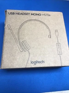 NEW LOGITECH H570e Black Wired Mono USB Headset - Picture 1 of 6