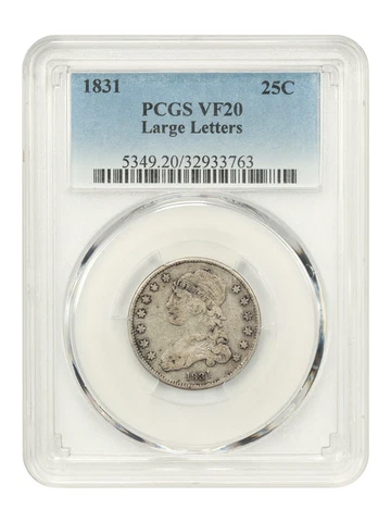 1831 25c PCGS VF20 (Large Letters) Cover